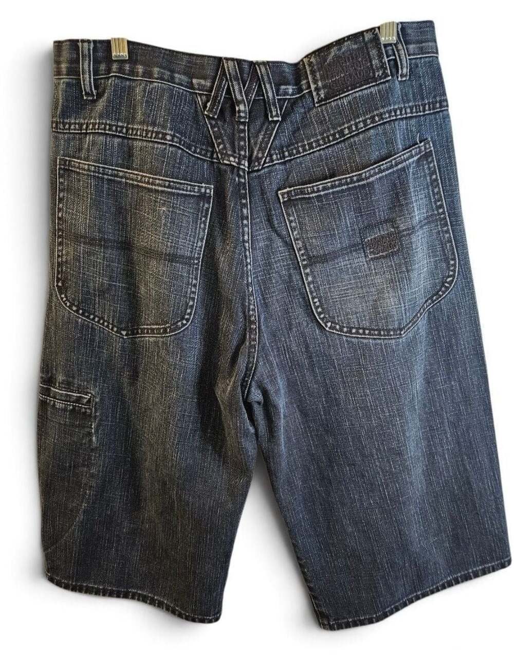 Marithe Francois Girbaud Vintage Y2K Dark Wash Denim Jorts Carpenter Shorts - Picture 2 of 9